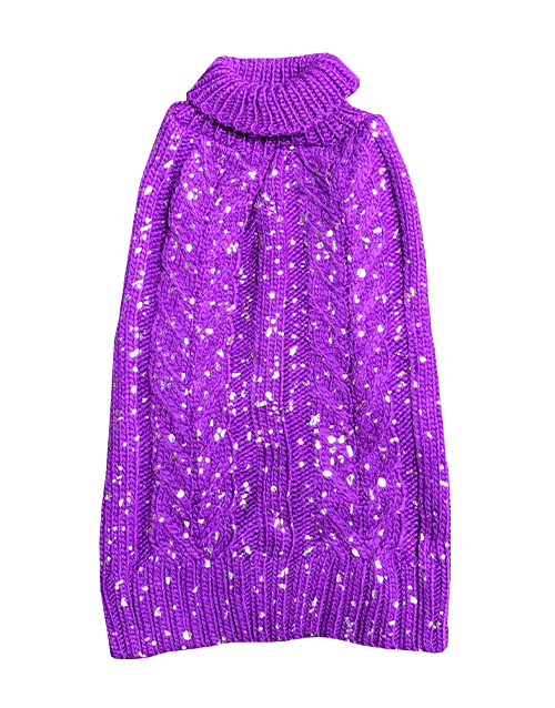 purple dog sweater